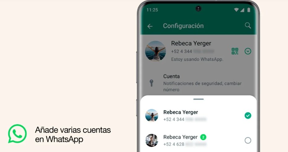 La interfaz de la opción de WhatsApp que permite tener dos cuentas en el mismo móvil