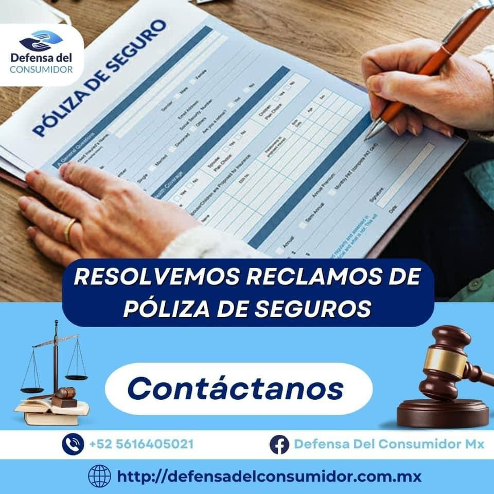 Resolvemos reclamos de póliza de seguros.  Si tienes alguna inconformidad contra alguna aseguradora ya sea por solicitudes de reclamación no atendida, seguros no contratados o inconformidad con la indemnización entregada. Contáctanos   +52 56 1640 5021 y numero de oficina: 9985001601