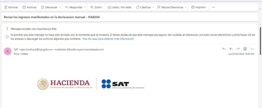 ¿Te ha llegado un correo del SAT para revisar tu declaración anual? ¡Cuidado con la nueva estafa!