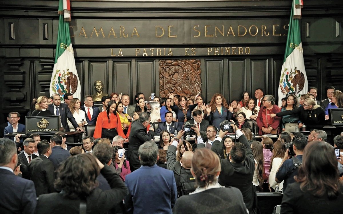 Con 86 votos a favor, 41 en contra y cero abstenciones, la reforma judicial de López Obrador fue aprobada en el Senado.